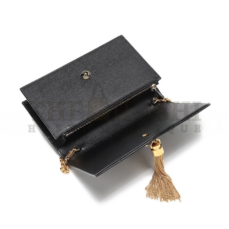 Y51 KATE MONOGRAM TASSEL CHAIN WALLET IN GRAIN DE POUDRE EMBOSSED LEATHER 452159 (19*12.5*4cm) Master Quality